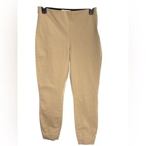Everlane‎ Trouser Pants Womens Size 4 Khaki Beige Side Zip Pocketless Stretch